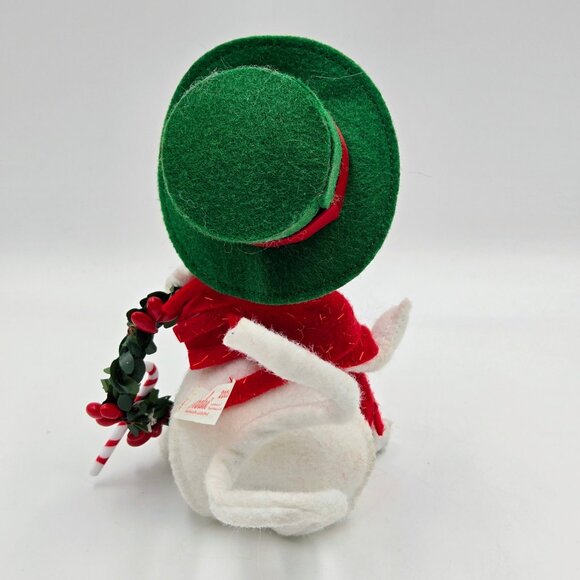 Annalee 2005 Christmas Mouse Green Hat Candy Canes Read - Picture 10 of 16